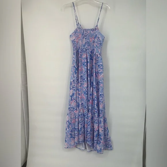 GRACE KARIN Summer Maxi Floral Tie Spaghetti Strap Boho Beach Flowy Sundress - Picture 14 of 16